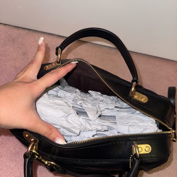 Coach Shoulder/Crossbody Bag in Black with Gold Hardware